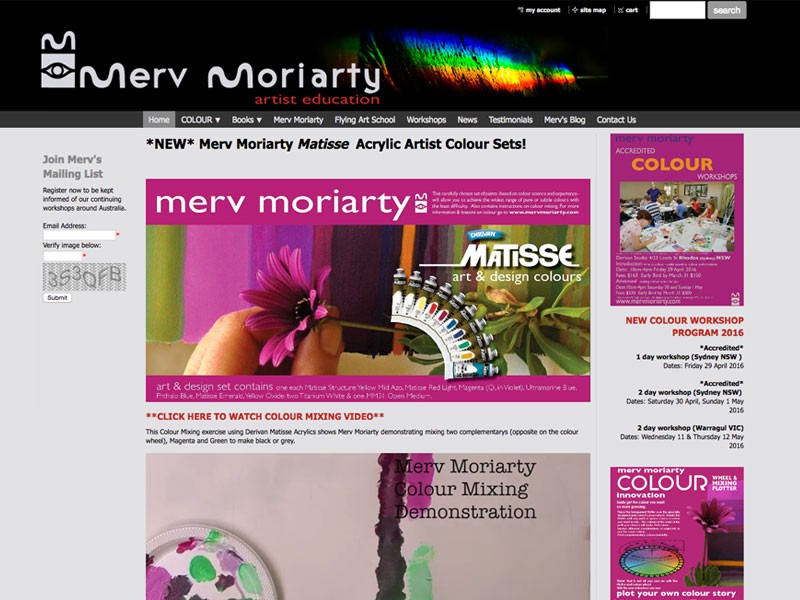 Merv Moriarty Artist Education, Wallagoot NSW