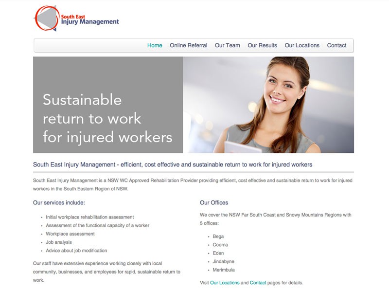 South East Injury Management, Merimbula/Bega/Eden/Cooma/Jindabyne NSW