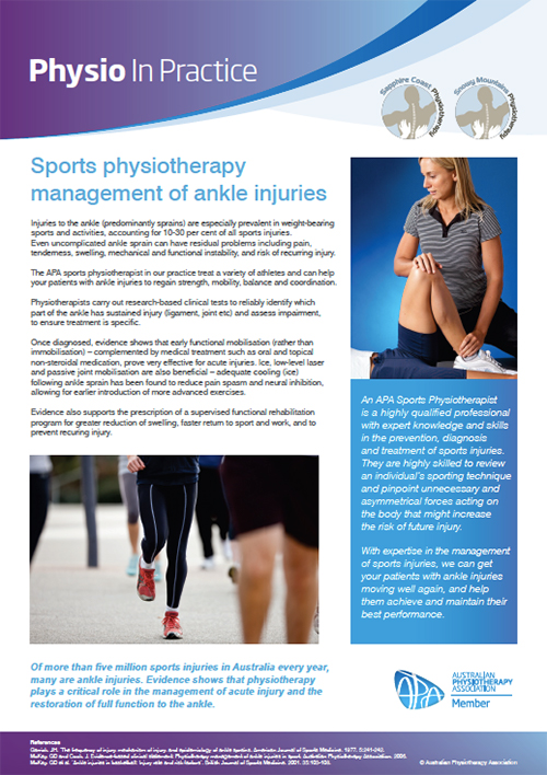 Physio in Practice Brochure - Anke Injuries