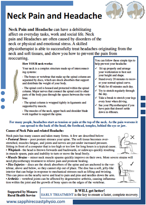 Neck Pain Brochure
