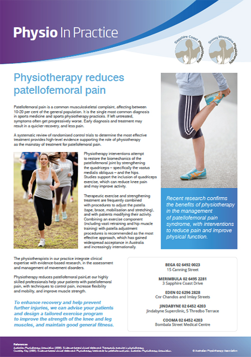 Physio in Practice Brochure - Patellofemoral