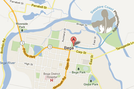 Sapphire Coast Physiotherapy Bega Map