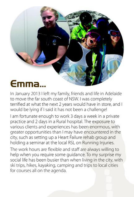 New Graduate Physio Story by Emma