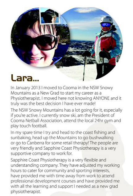 New Graduate Physio Story by Lara